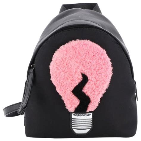 fendi light bulb backpack|Fendi Mini Shearling Light Bulb Backpack Black.